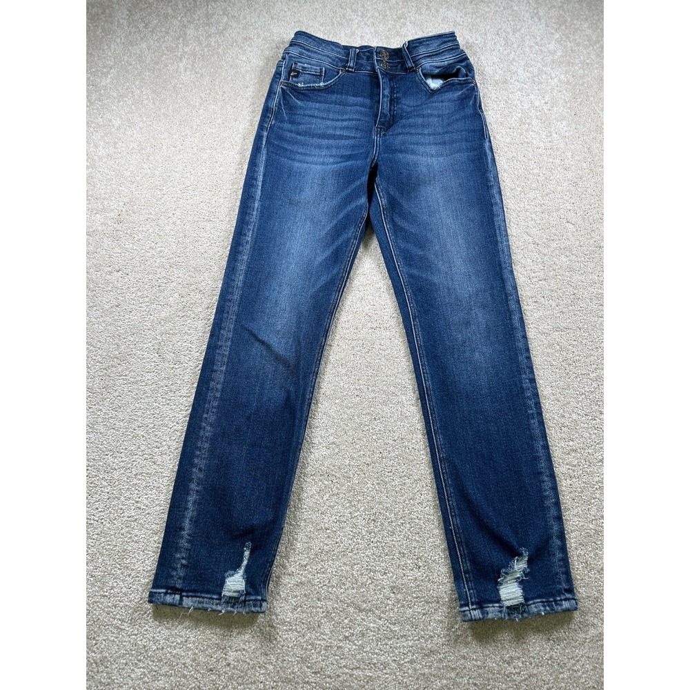 Kancan Womens Size 3 Juniorsâ Distressed Blue Jeans Denim Skinny